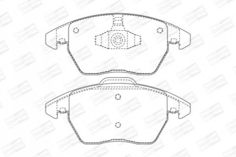 573134CH CHAMPION Колодки тормозные дисковые передні Citroen C4 2.0i / 2.0 HDI (573134CH) CHAMPIO