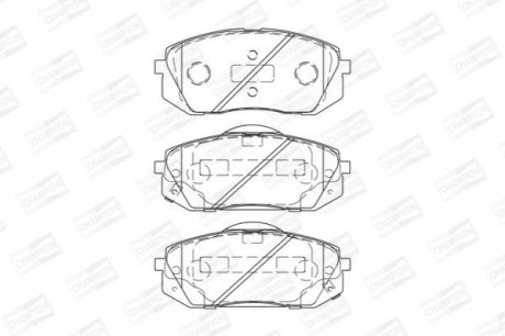 572612CH CHAMPION Колодки тормозные дисковые передні Kia Carens III 2.0 (06-) (572612CH) CHAMPION
