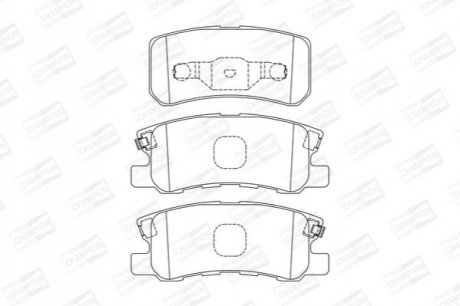 572498CH CHAMPION Колодки тормозные дисковые задні CHRYSLER SEBRING Convertible (JS) (572498CH) C