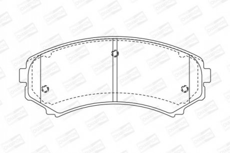 572497CH CHAMPION Колодки тормозные дисковые передние MAZDA E2000, E2200, MITSUBISHI Montero, Paje