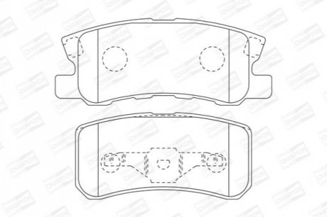 573724CH CHAMPION Колодки тормозные дисковые задние MITSUBISHI Montero, Pajero, Shogun (573724CH)