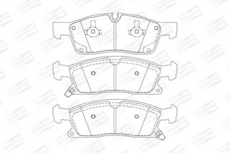 573459CH CHAMPION Колодки тормозные дисковые передні JEEP GRAND CHEROKEE IV (WK, WK2) (573459CH)