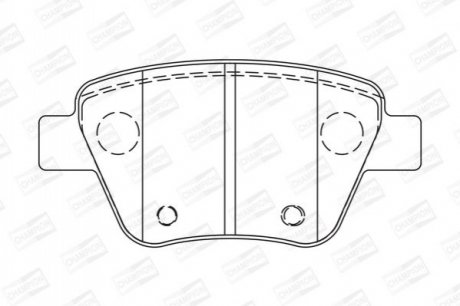 573312CH CHAMPION Колодки тормозные дисковые задні Audi A3/Seat Leon/Skoda Octavia-Yeti/ VW Golf