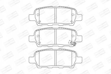 573754CH CHAMPION Колодки тормозные дисковые задние Nissan Qashqai/ x-Trail/ Renault Koleos (01-)