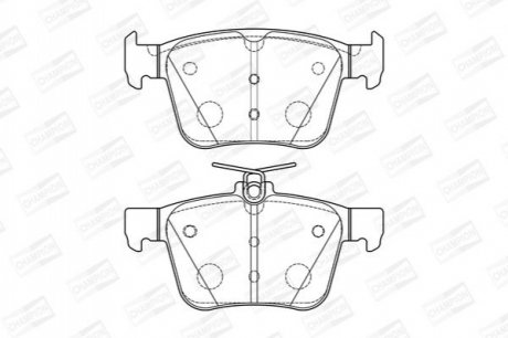 573415CH CHAMPION Колодки тормозные дисковые задние AUDI A3, Golf VII (12-) (573415CH) CHAMPION