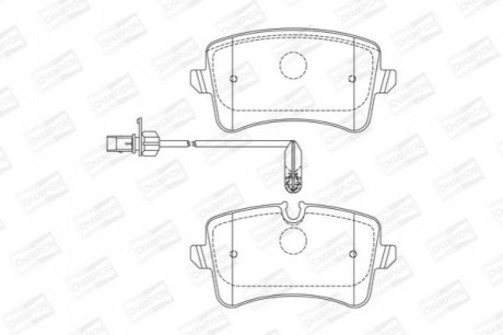 573428CH CHAMPION Колодки тормозные дисковые задние AUDI A4 Avant (8K5, B8) (573428CH) CHAMPION