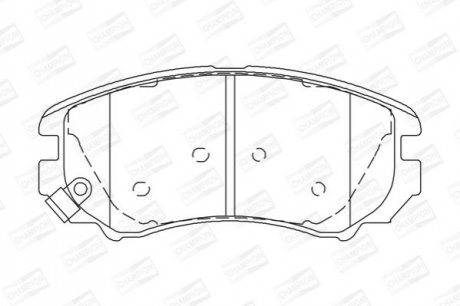 572514CH CHAMPION Колодки тормозные дисковые передние HYUNDAI Coupe, Tucson (572514CH) CHAMPION