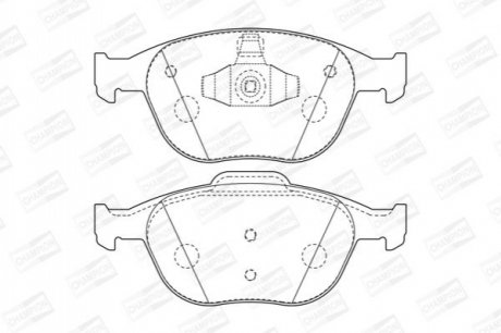 573085CH CHAMPION Колодки тормозные дисковые передні Ford Transit Connect (573085CH) CHAMPION