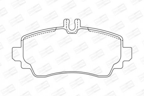 571945CH CHAMPION Колодки тормозные дисковые передние MB A160, A170, A190 (571945CH) CHAMPION