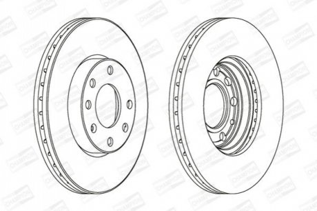 562069CH CHAMPION Диск тормозной передний (цена за 2шт.) Opel Astra (98-) (562069CH) CHAMPION