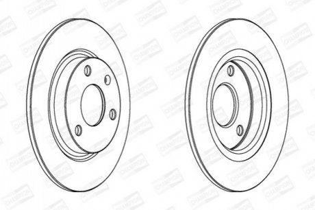 561359CH CHAMPION Диск тормозной передний (ціна за 2шт.) Citroen, Peugeot (561359CH) CHAMPION