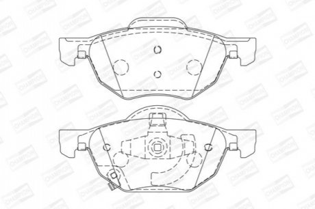 572480CH CHAMPION Колодки тормозные дисковые передние Honda Accord (03-) (572480CH) CHAMPION