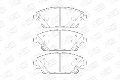 573611CH CHAMPION Колодки тормозные дисковые передние Mazda 3 (BM) (13-) (573611CH) CHAMPION