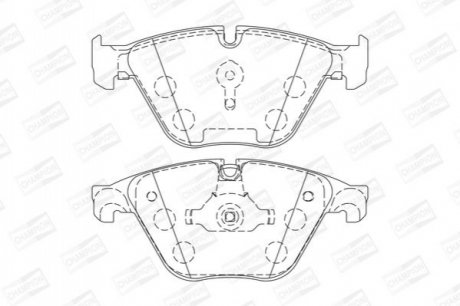 573305CH CHAMPION Колодки тормозные дисковые передні BMW 5 (F10, F18) (573305CH) CHAMPION