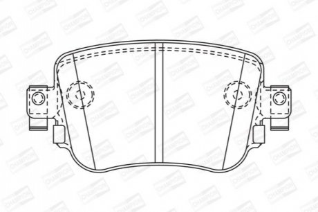 573603CH CHAMPION Колодки гальмівні дискові задні AUDI A1 (8X1, 8XF) (573603CH) CHAMPION