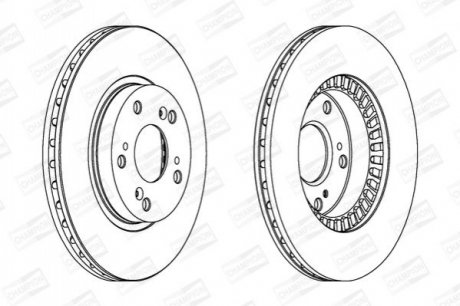 563147CH CHAMPION Диск тормозной передний (цена за 2шт.) Honda Stream (563147CH) CHAMPION