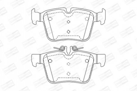 573609CH CHAMPION Колодки тормозные дисковые задні MB C-Class (14-) (573609CH) CHAMPION