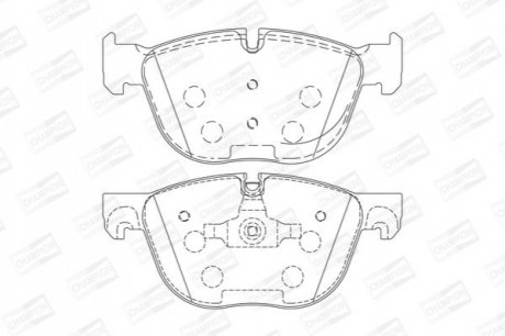 573300CH CHAMPION Колодки тормозные дисковые передние BMW X5 (E70) (573300CH) CHAMPION