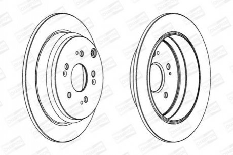 562884CH CHAMPION Диск тормозной задний (ціна за 2шт.) Honda CR-V (562884CH) CHAMPION