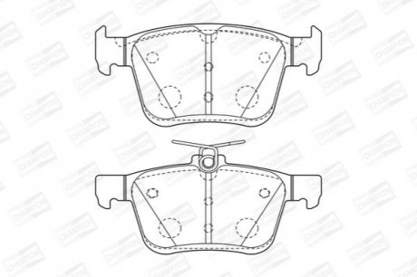 573409CH CHAMPION Колодки тормозные дисковые задние AUDI A3 (8V1) (573409CH) CHAMPION