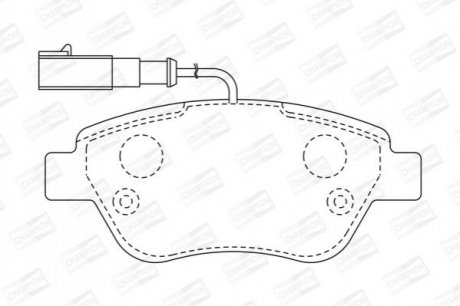 573164CH CHAMPION Колодки тормозные дисковые передні FIAT Stilo (573164CH) CHAMPION