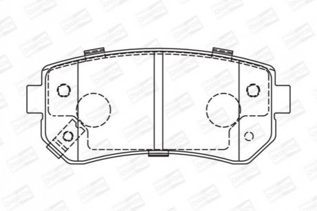 572590CH CHAMPION Колодки тормозные дисковые задні HYUNDAI Accent/KIA Ceed, Rio (572590CH) CHAMPI