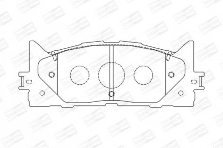 572651CH CHAMPION Колодки тормозные дисковые передние LEXUS ES (AVV6_, GSV6_, ASV6_) (572651CH) CH