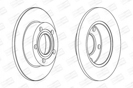 562005CH CHAMPION Диск тормозной задний (ціна за 2шт.) Audi A4, A4 Avant Quattro (562005CH) CHAMPI