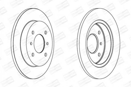 562032CH CHAMPION Диск тормозной задний (ціна за 2шт.) Nissan Almera II (N16) (02-) (562032CH) CHA
