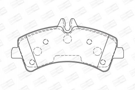 573728CH CHAMPION Колодки тормозные дисковые задні Sprinter/ VW Crafter 5T (06-) (573728CH) CHAMP