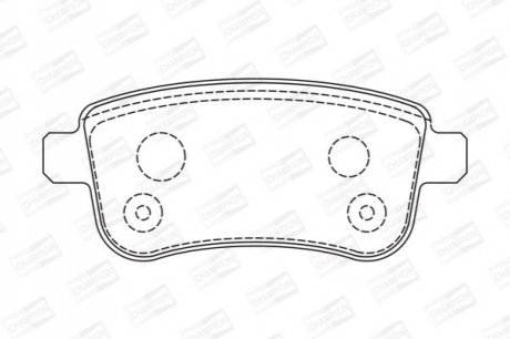 573286CH CHAMPION Колодки тормозные дисковые задні RENAULT Megane III / Megane Coupe III (573286C