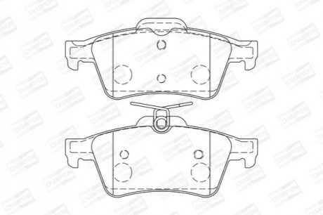 573186CH CHAMPION Колодки тормозные дисковые задні OPEL Signum, Vectra C, SAAB 9-3 (573186CH) CHA