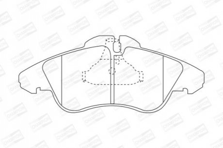 571844CH CHAMPION Колодки тормозные дисковые передні MB Sprinter, Vito VW LT (571844CH) CHAMPION