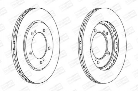 562445CH CHAMPION Диск тормозной передний (ціна за 2шт.) Suzuki Grand Vitara (562445CH) CHAMPION