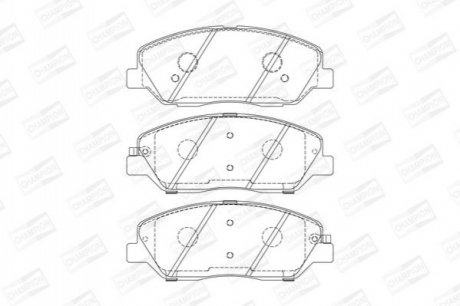 572607CH CHAMPION Колодки тормозные дисковые передние Hyundai santa Fe (06-) (572607CH) CHAMPION