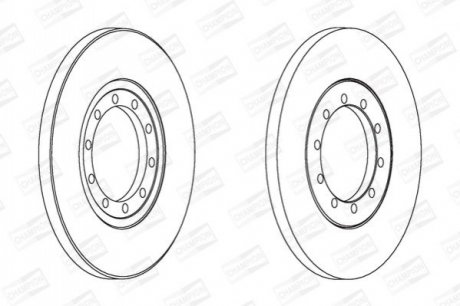 562537CH CHAMPION Диск тормозной задний (ціна за 2шт.) Ford Tourneo Transit (562537CH) CHAMPION