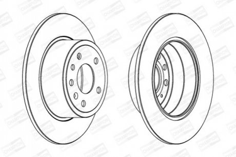 561962CH CHAMPION Диск тормозной задний (ціна за 2шт.) Opel/Vauxhall Vectra (561962CH) CHAMPION