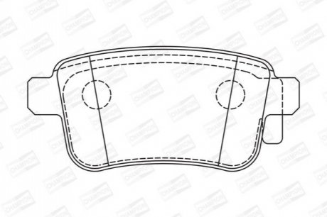 573272CH CHAMPION Колодки тормозные дисковые задние Renault Kangoo (08-) (573272CH) CHAMPION