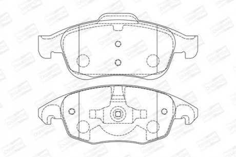 573192CH CHAMPION Колодки тормозные дисковые передні CITROEN C4 Picasso (573192CH) CHAMPION