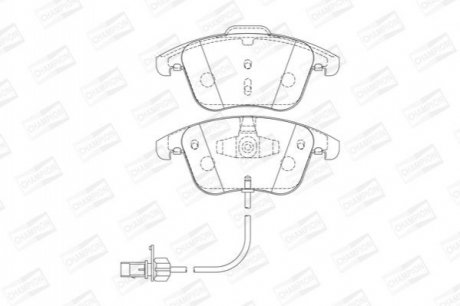 573258CH CHAMPION Колодки тормозные дисковые передние Audi A4, A5 (07-) (573258CH) CHAMPION