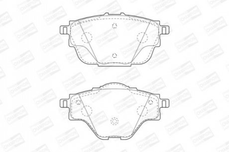 573622CH CHAMPION Колодки тормозные дисковые задние Citroen C4 (13-) (573622CH) CHAMPION