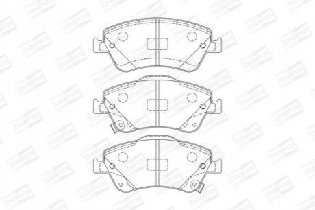 572524CH CHAMPION Колодки тормозные дисковые передние TOYOTA Auris (572524CH) CHAMPION