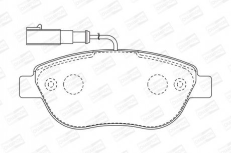 573165CH CHAMPION Колодки тормозные дисковые передние FIAT Stilo (573165CH) CHAMPION