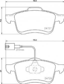 P23 163 BREMBO Гальмівні колодки дискові