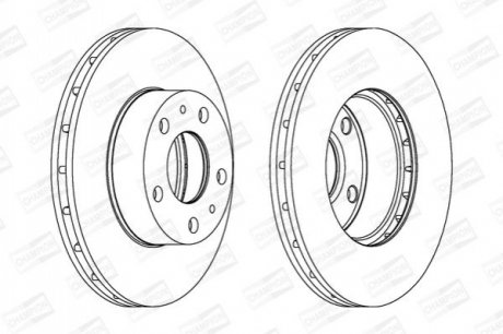 563026CH CHAMPION Диск тормозной передний (ціна за 2шт.) Fiat Ducato (563026CH) CHAMPION