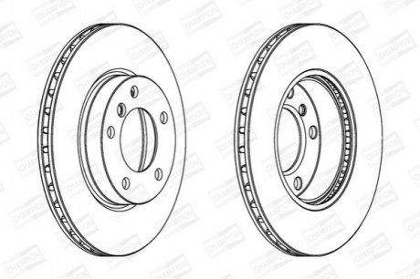 561551CH CHAMPION Диск тормозной передний (ціна за 2шт.) BMW (561551CH) CHAMPION