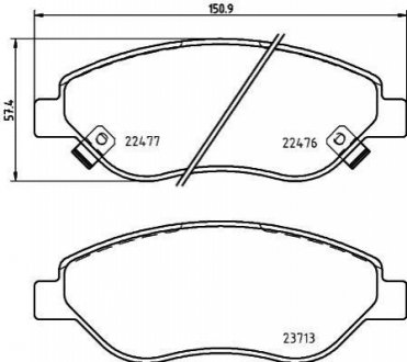 P23 178 BREMBO Гальмівні колодки дискові