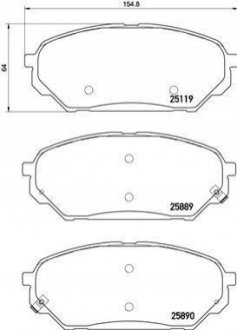 P30 071 BREMBO Гальмівні колодки дискові