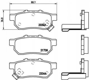 P28 025 BREMBO Гальмівні колодки дискові