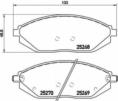 P10 054 BREMBO Гальмівні колодки дискові